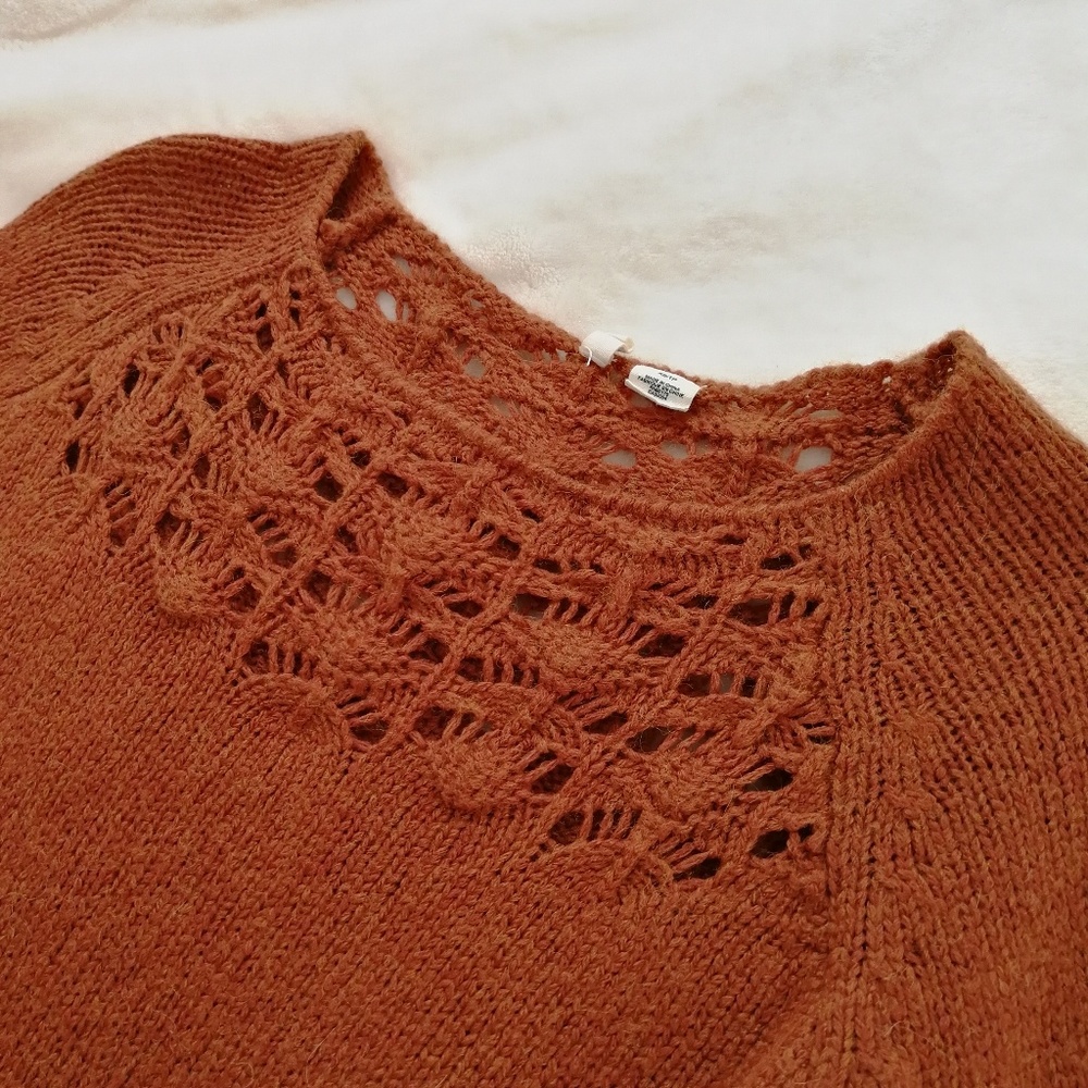 Anthro | Dashed Pointelle Pullover - image 4